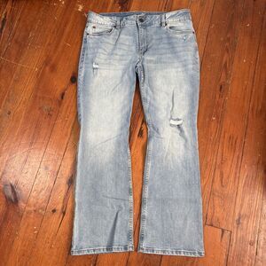 NWT Wrangler Retro Jeans Womens Mae Mid-Rise Boot Cut Stretch Denim 34x32